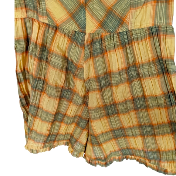 Urban Outfitters Lorelei Sleeveless Yellow Plaid Romper - Picture 5 of 15